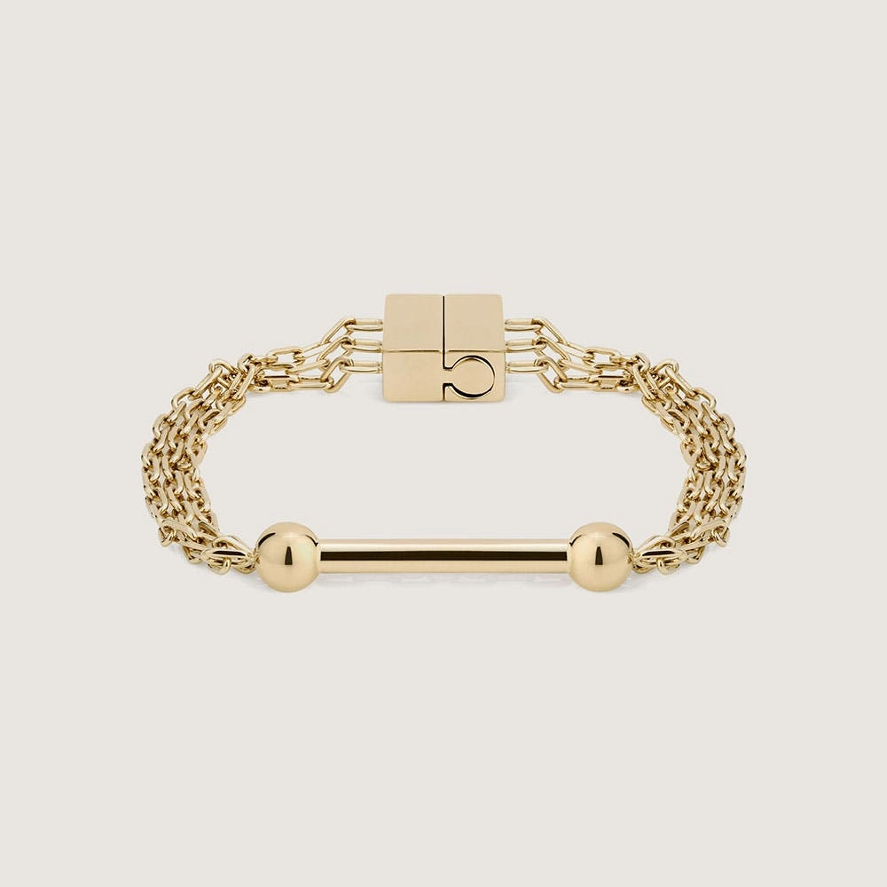 Music Bar Chain Bracelet (Small) - 22 Carat Gold Gilded