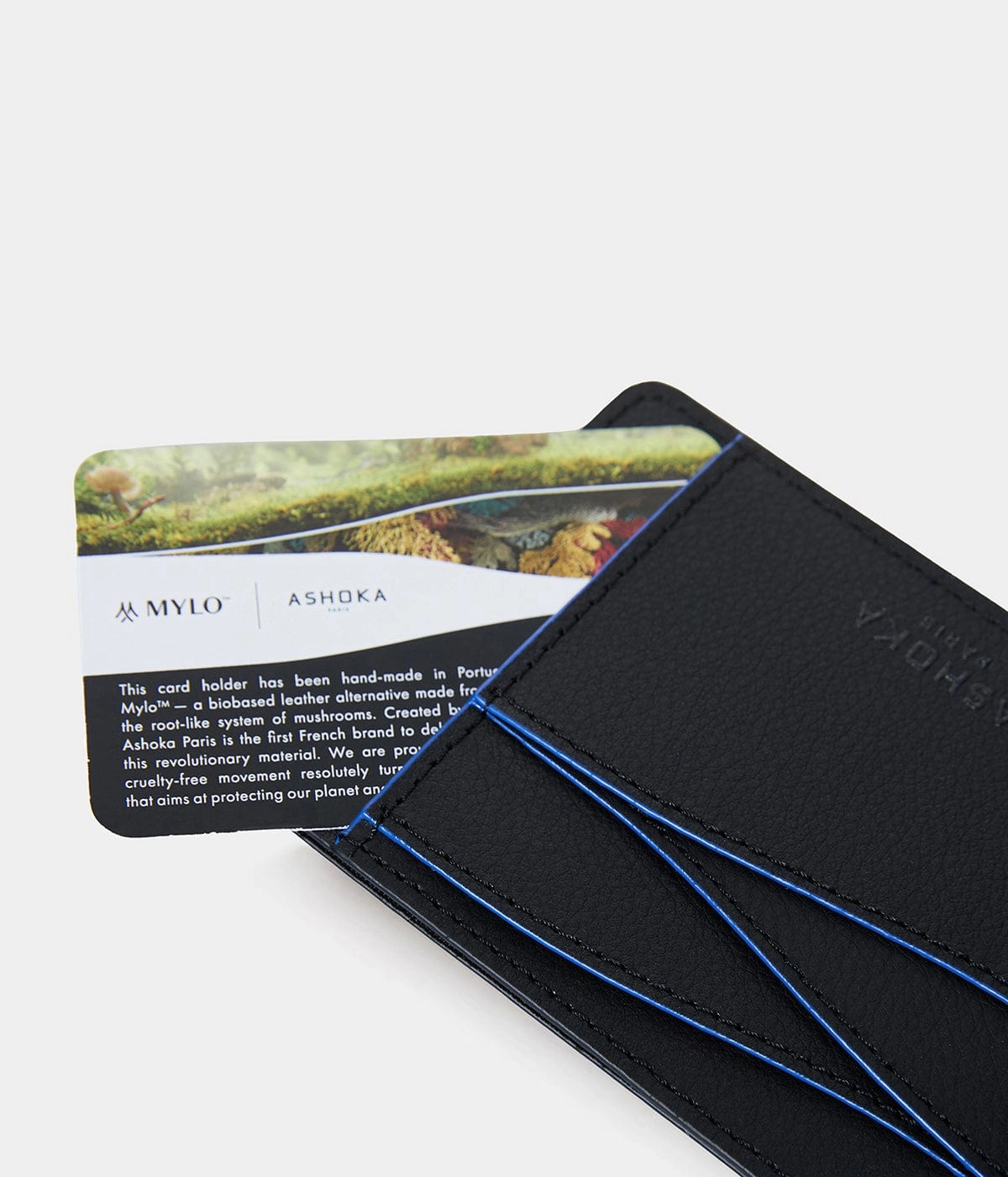 Mylo™️ Vegan Mushroom Leather Large Card Holder | Blue