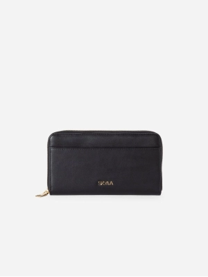 Noa Vegan Leather Wallet | Black