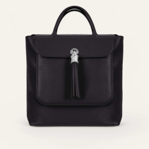 Poppy Backpack | Black with Silver hardware