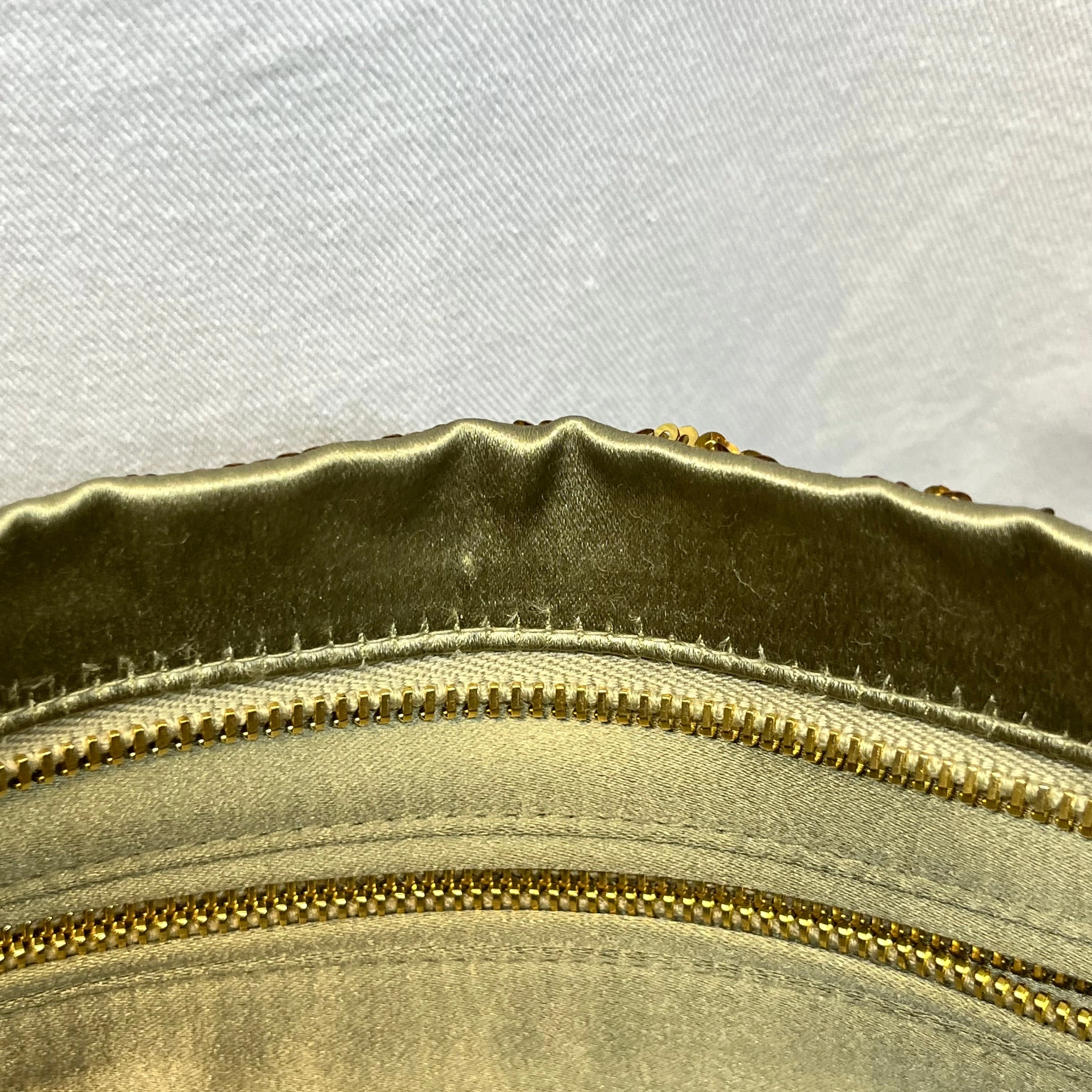 PRADA Gold Melange Metal Paillettes Large Clutch Bag
