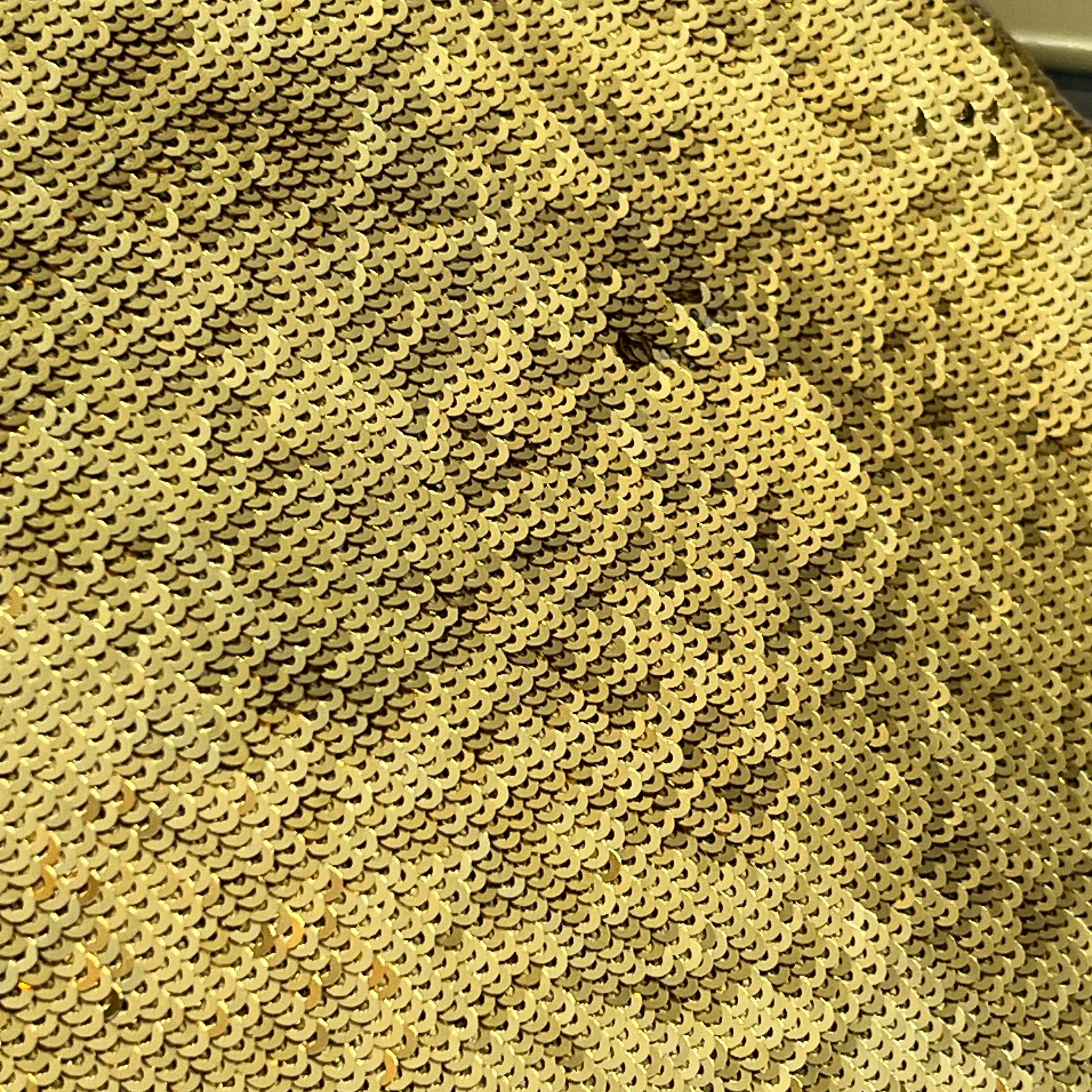 PRADA Gold Melange Metal Paillettes Large Clutch Bag