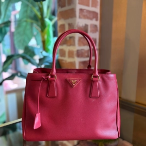 Prada Red Leather Saffiano Lux Galleria Tote ADI1172