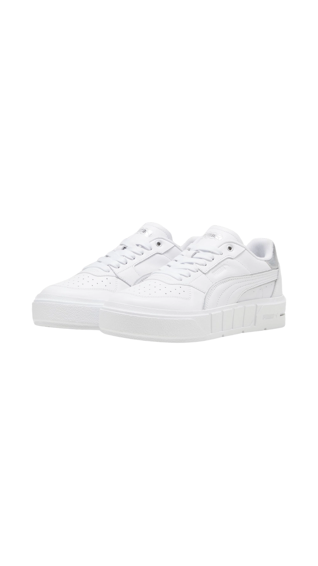 Puma Cali Court Metallic Womens White Silver