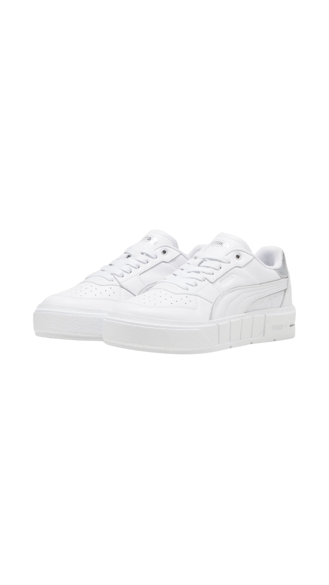 Puma Cali Court Metallic Womens White Silver