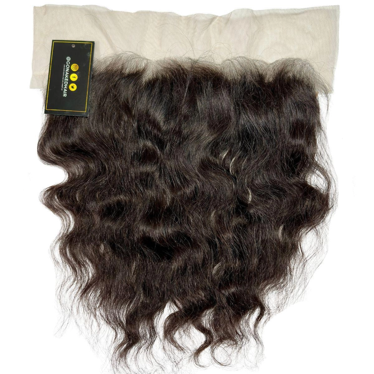 Raw Indian Curly 13x4 Transparent Lace Human Hair Frontal