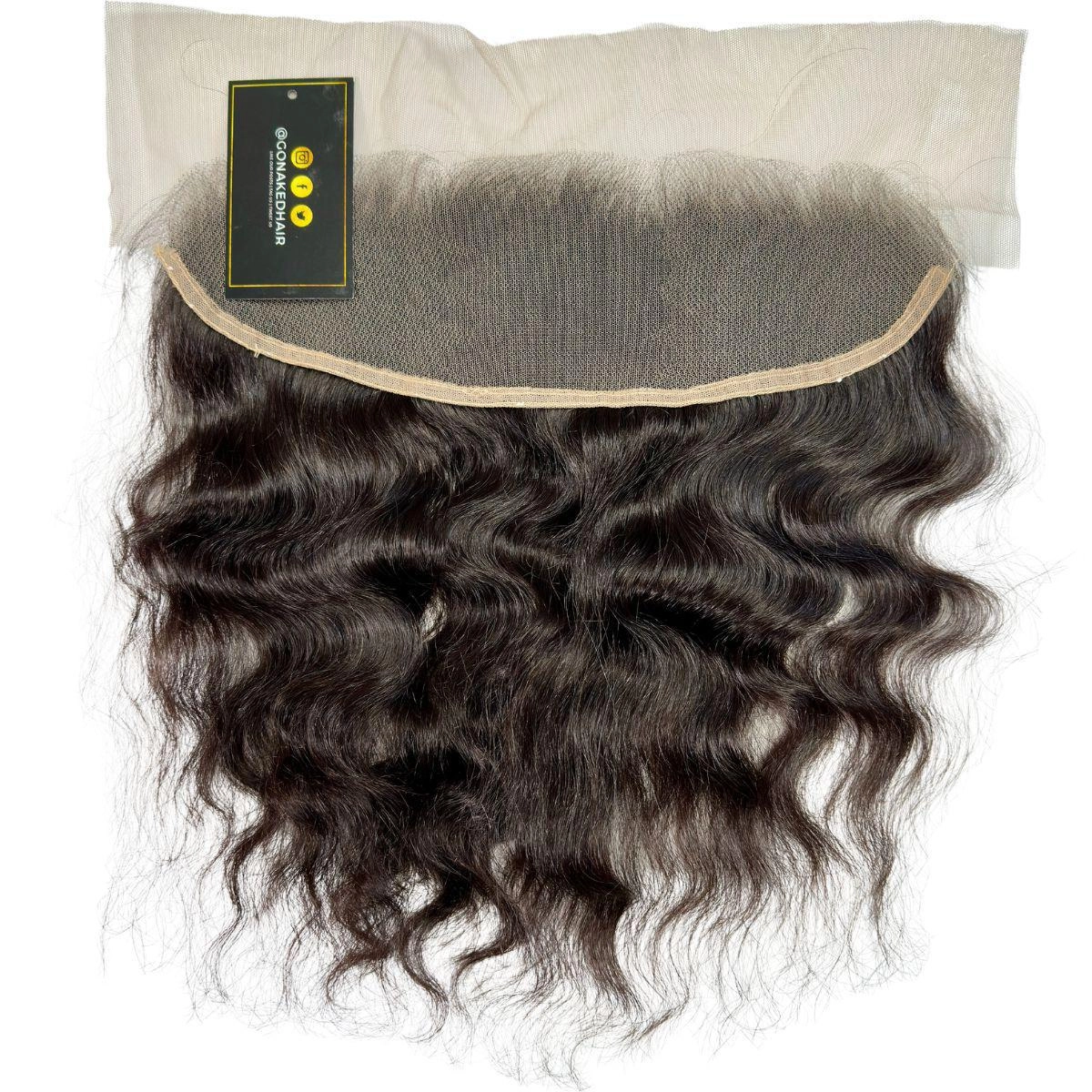 Raw Indian Curly 13x4 Transparent Lace Human Hair Frontal