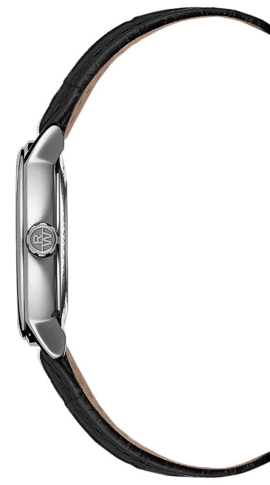 Raymond Weil Maestro Automatic Stainless Steel Black Leather Strap Silver Dial Mens Watch 2227-STC-00659