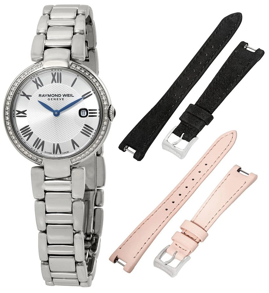Raymond Weil Shine Etoile Stainless Steel & Diamond Quartz Silver Dial Bracelet Womens Watch 1600-STS-RE659