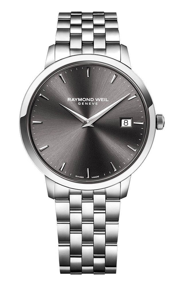 Raymond Weil Toccata Stainless Steel Gray Dial Date Quartz Mens Watch 5488-ST-60001