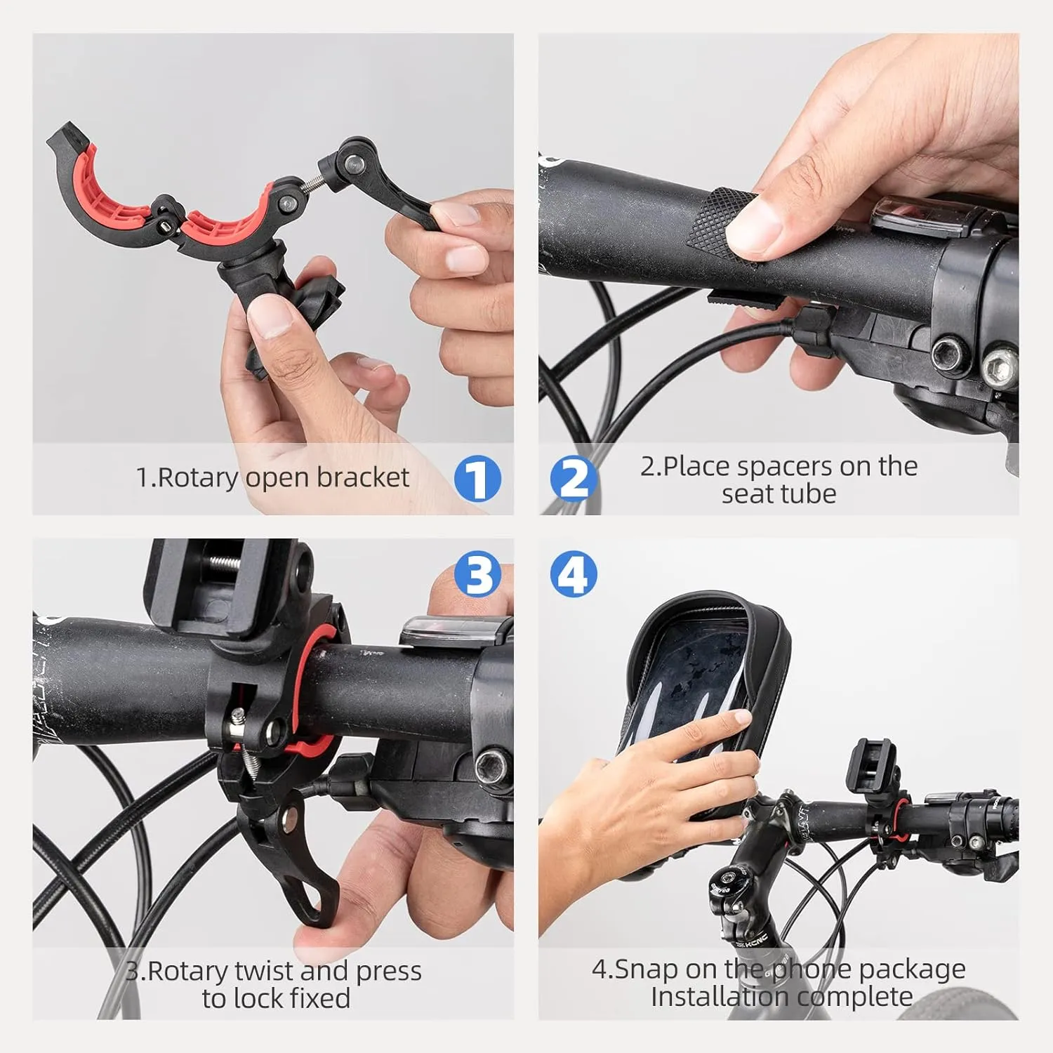 ROCKBROS Motorcycle Phone Mount Waterproof Handlebar Phone Bag