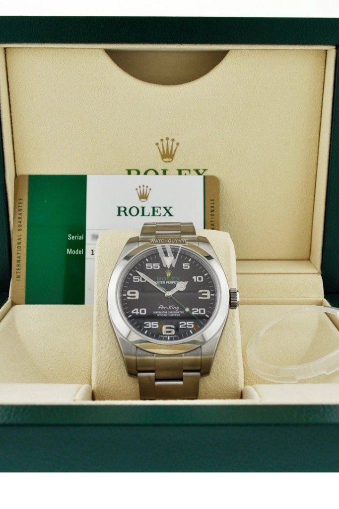 Rolex Air King Black Dial Stainless Steel Men's Watch 116900