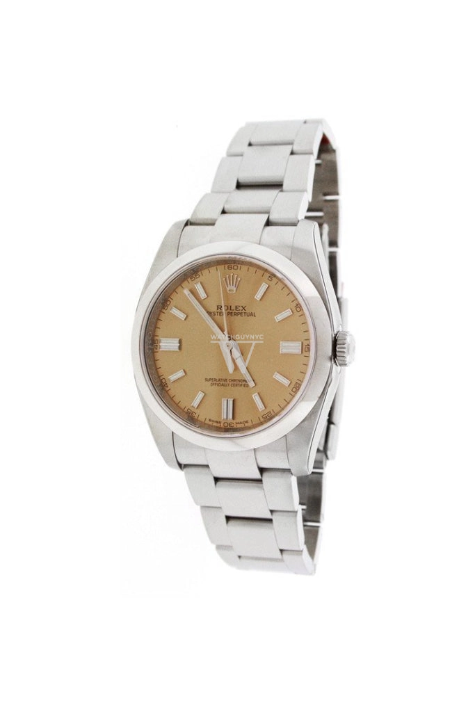 ROLEX Date 36 Smooth White Grape Dial Stainless Steel Watch 116000