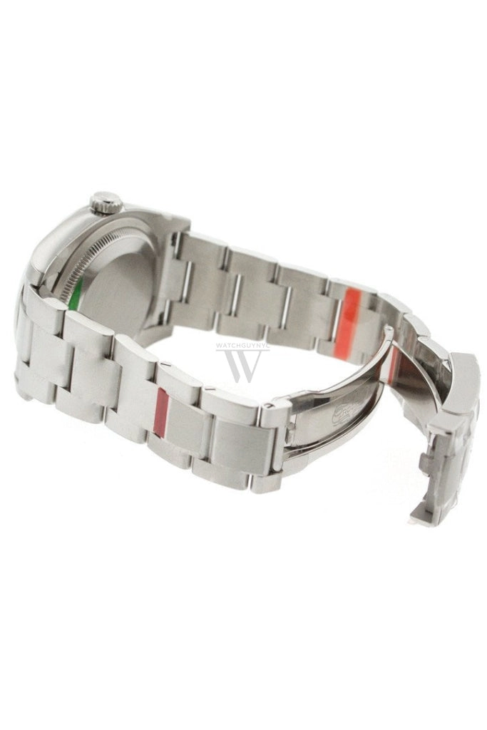 ROLEX Date 36 Smooth White Grape Dial Stainless Steel Watch 116000