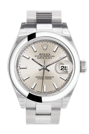 Rolex Datejust 28 Silver Dial Stainless Steel Ladies Watch 279160 NP