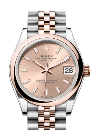 Rolex Datejust 31 Rose Dial Rose Gold Steel Jubilee Ladies Watch 278241 278241-0006