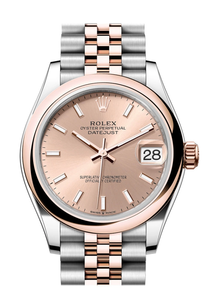 Rolex Datejust 31 Rose Dial Rose Gold Steel Jubilee Ladies Watch 278241 278241-0006