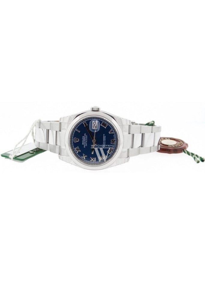 ROLEX Datejust 36 Blue Roman Dial Stainless Steel Watch 116200 Pre-owned