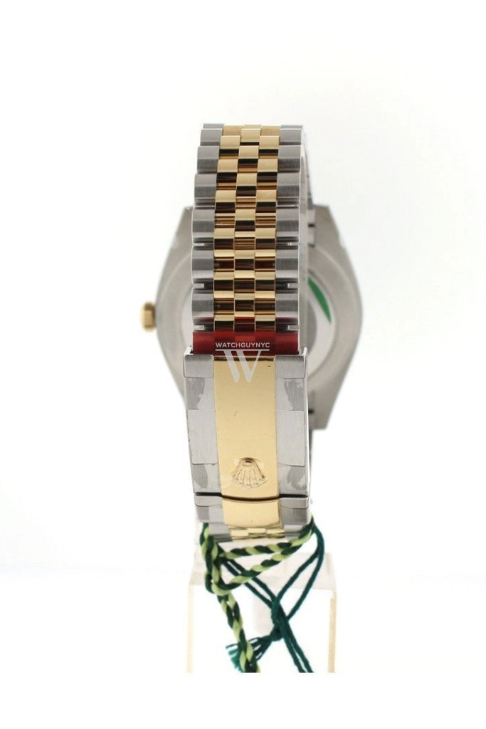 Rolex Datejust 41 Slate Roman Dial Fluted Bezel 18k Yellow Gold Jubilee Mens Watch 126333