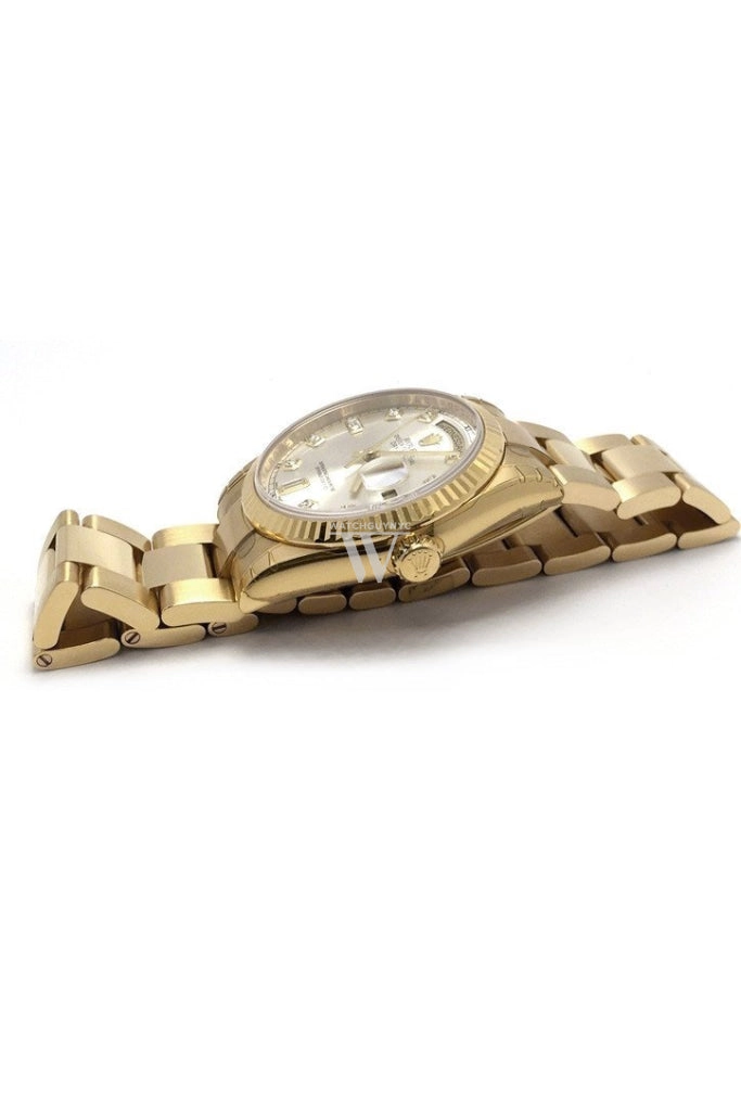 ROLEX Day-Date 36 Silver Dial 18K Yellow Gold President Men's Watch 118238