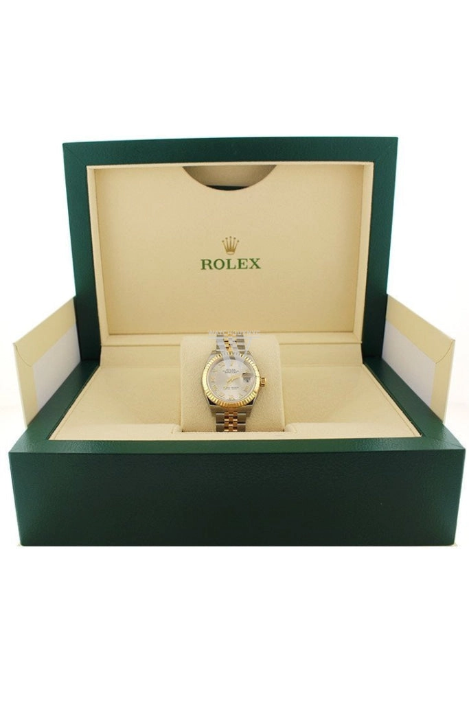 Rolex Lady Datejust 28 Silver Dial Steel and 18K Yellow Gold Jubilee Ladies Watch 279173 NP