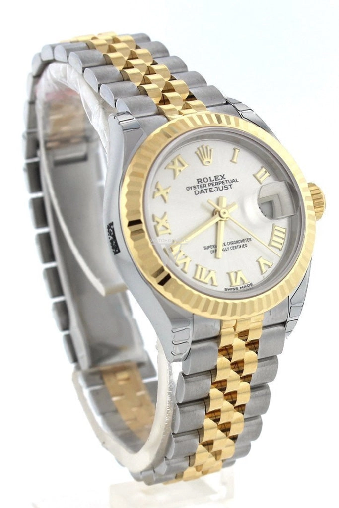 Rolex Lady Datejust 28 Silver Dial Steel and 18K Yellow Gold Jubilee Ladies Watch 279173 NP
