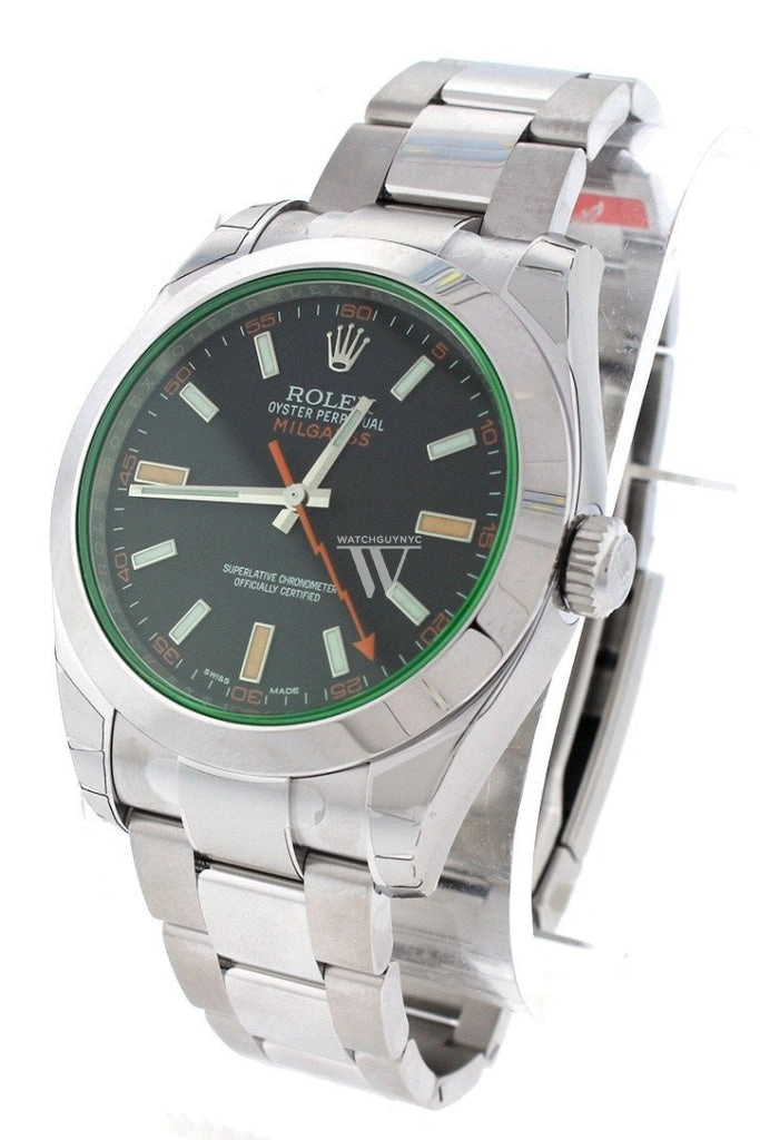 Rolex Milgauss Black Dial Stainless Steel Men's Watch 116400GV DC