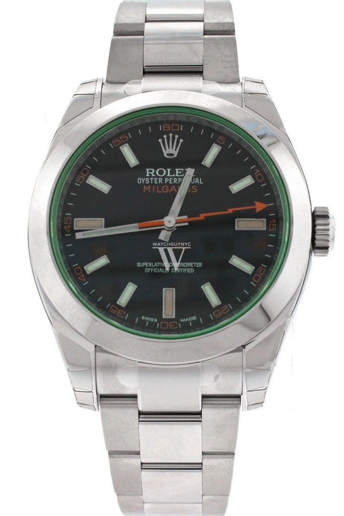 Rolex Milgauss Black Dial Stainless Steel Men's Watch 116400GV DC