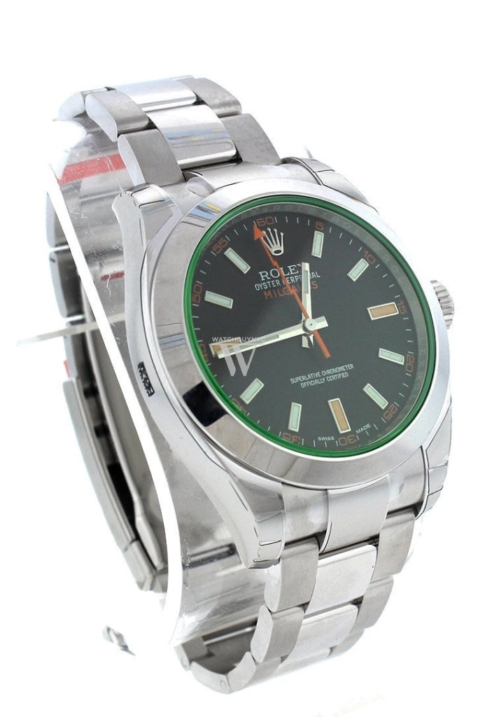 Rolex Milgauss Black Dial Stainless Steel Men's Watch 116400GV DC