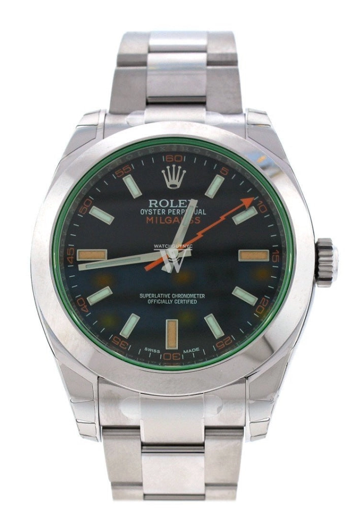Rolex Milgauss Black Dial Stainless Steel Men's Watch 116400GV DC