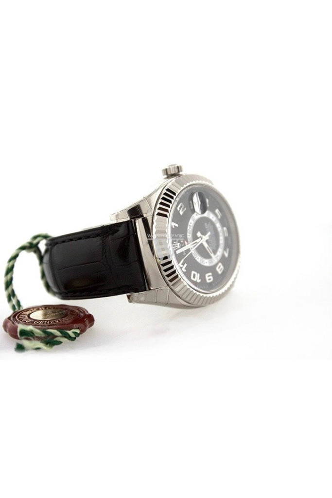 ROLEX Sky-Dweller 42 Black Arab Dial 18K White Gold Men's Watch 326139