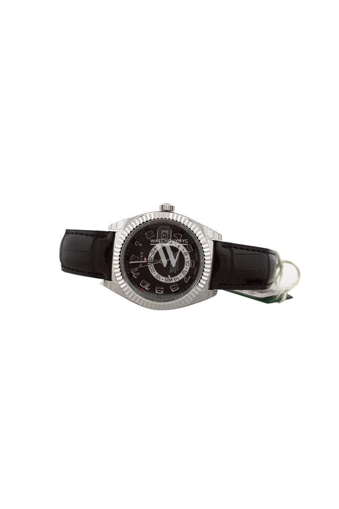 ROLEX Sky-Dweller 42 Black Arab Dial 18K White Gold Men's Watch 326139