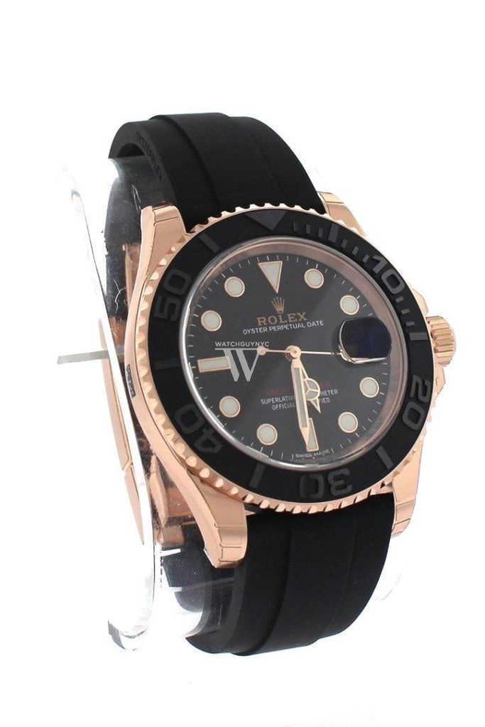 ROLEX YACHT-MASTER 40 Black Dial 18k Rose Gold Mens Watch 116655