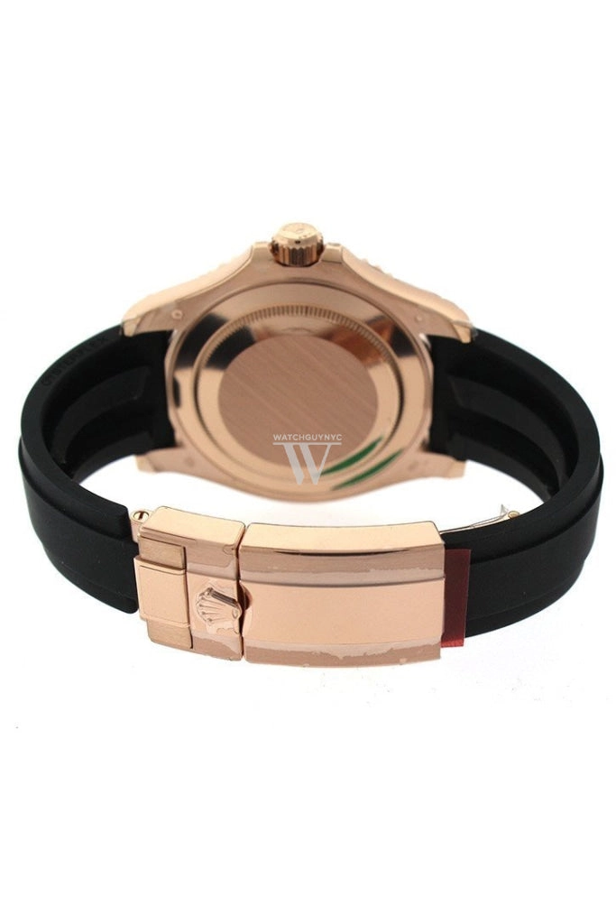 ROLEX YACHT-MASTER 40 Black Dial 18k Rose Gold Mens Watch 116655