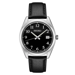 Seiko Essentials Black Dial 40mm Stainless Steel Quartz