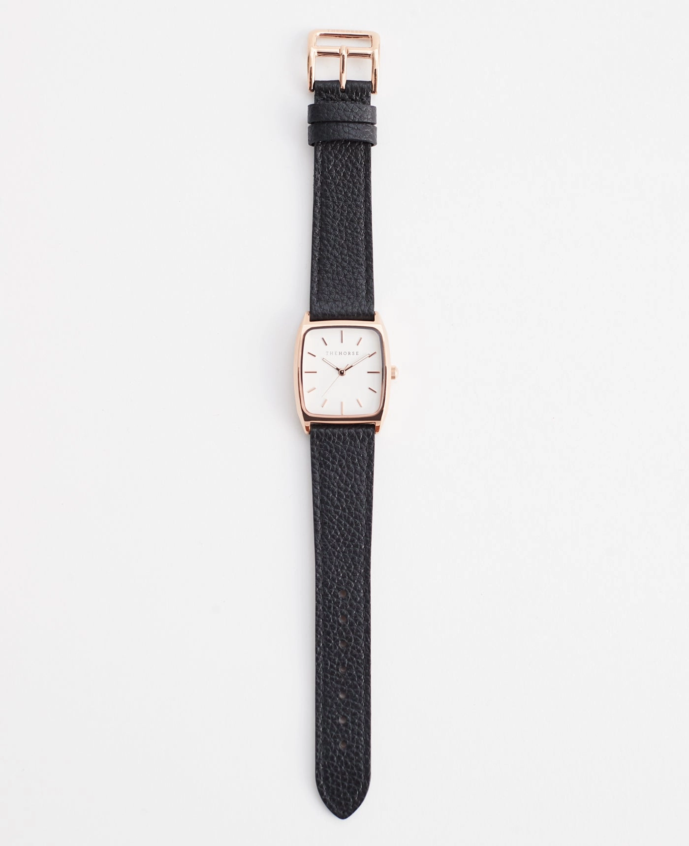 The Dress Watch: Rose Gold / White Dial / Black Leather