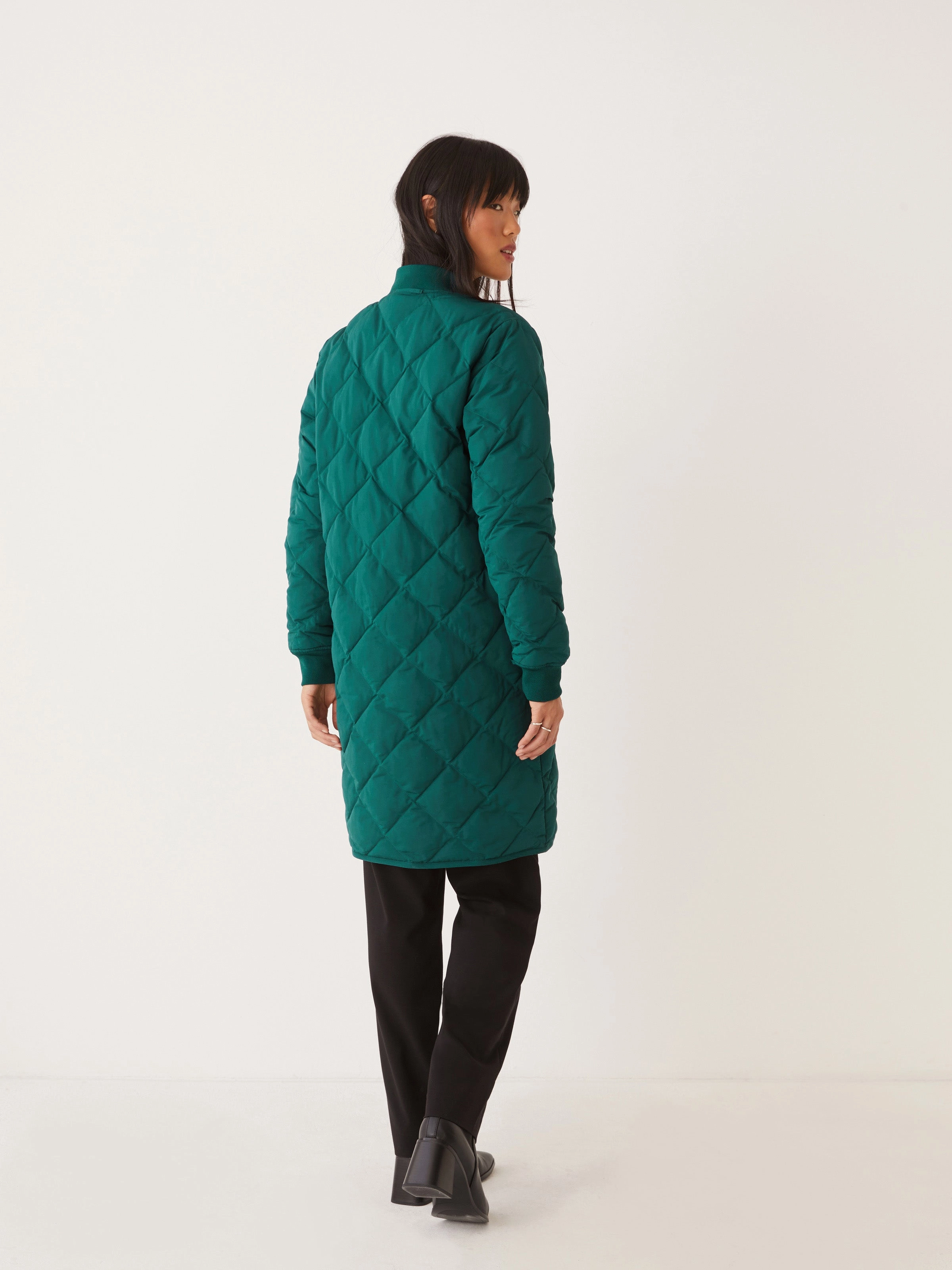 The Skyline Reversible Maxi Bomber in Deep Teal
