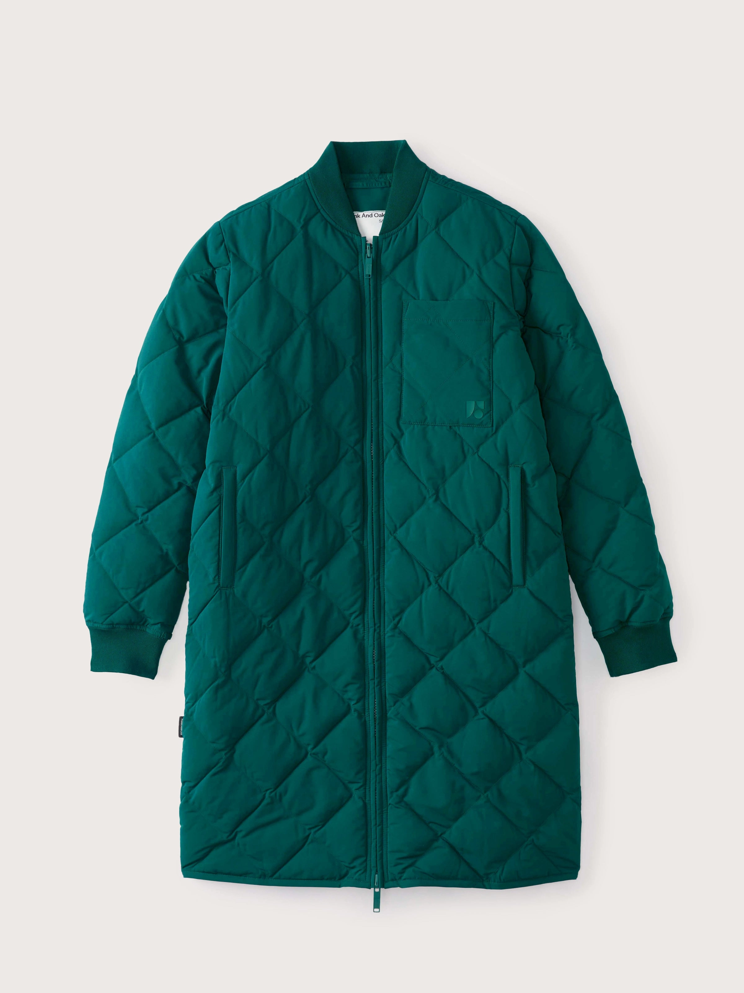 The Skyline Reversible Maxi Bomber in Deep Teal