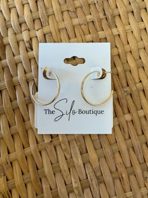 Thin Gold Hoop Earrings