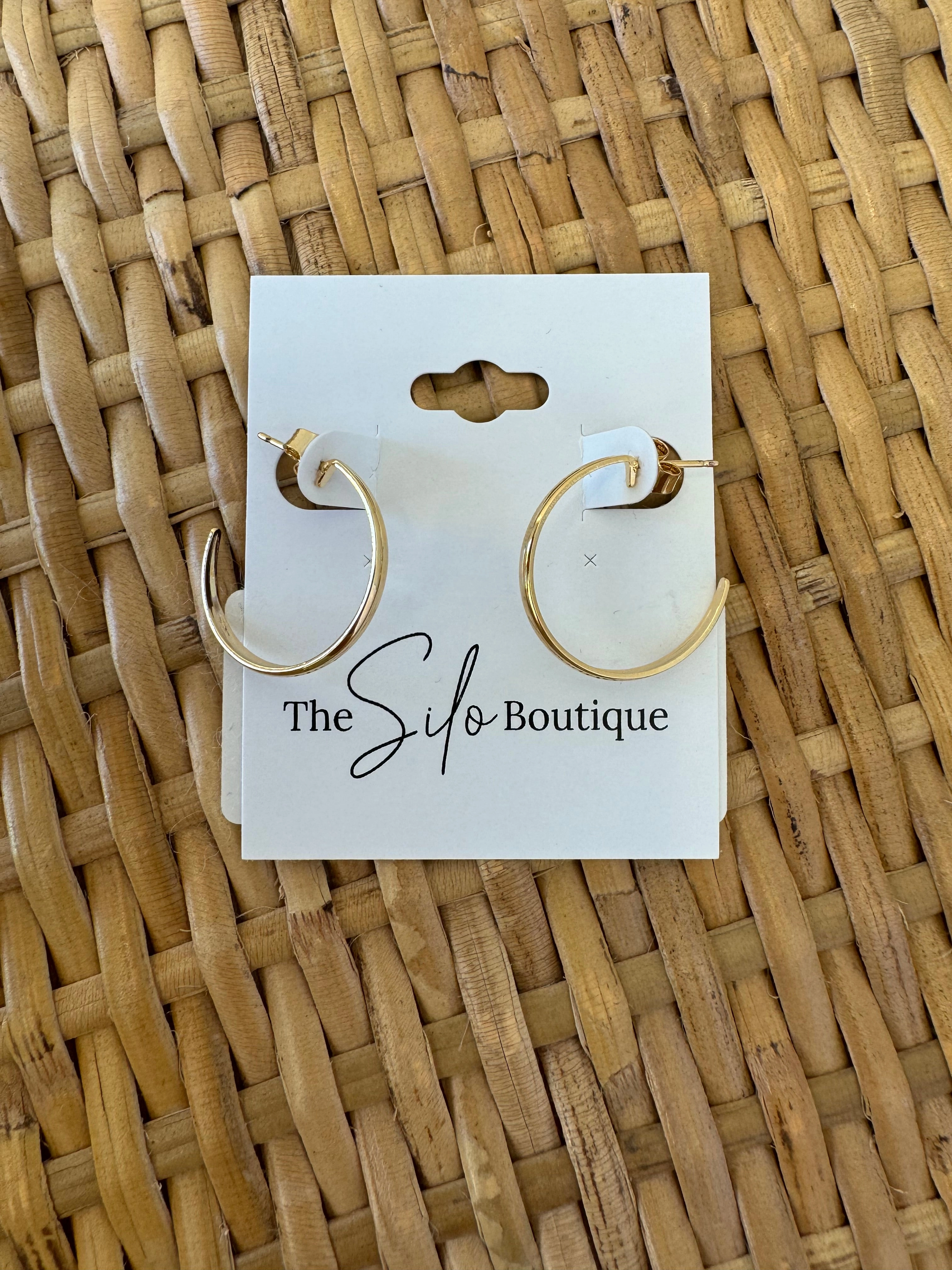 Thin Gold Hoop Earrings