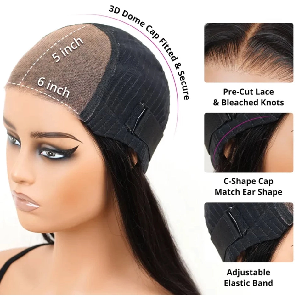 Tuneful Glueless Honey Brown Colored  Straight 13x6 5x5 6x5 Lace Frontal Closure Human Hair Wigs 180% Density
