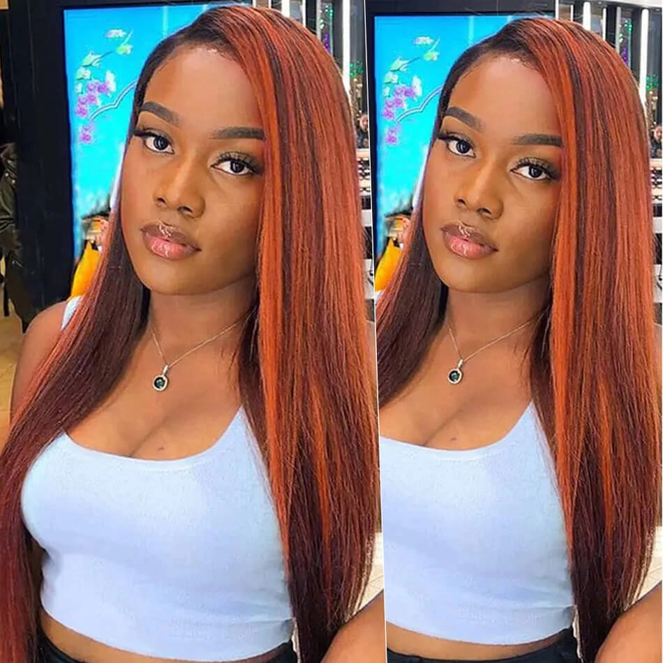 Tuneful Super Deal 4/350 Highlight Body Wave Straight 13x6 Lace Human Hair Frontal Wigs 180% Density