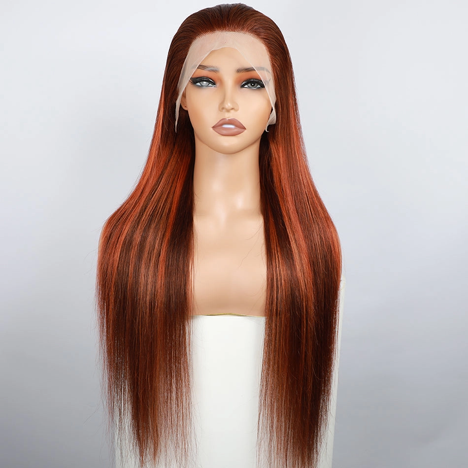 Tuneful Super Deal 4/350 Highlight Body Wave Straight 13x6 Lace Human Hair Frontal Wigs 180% Density