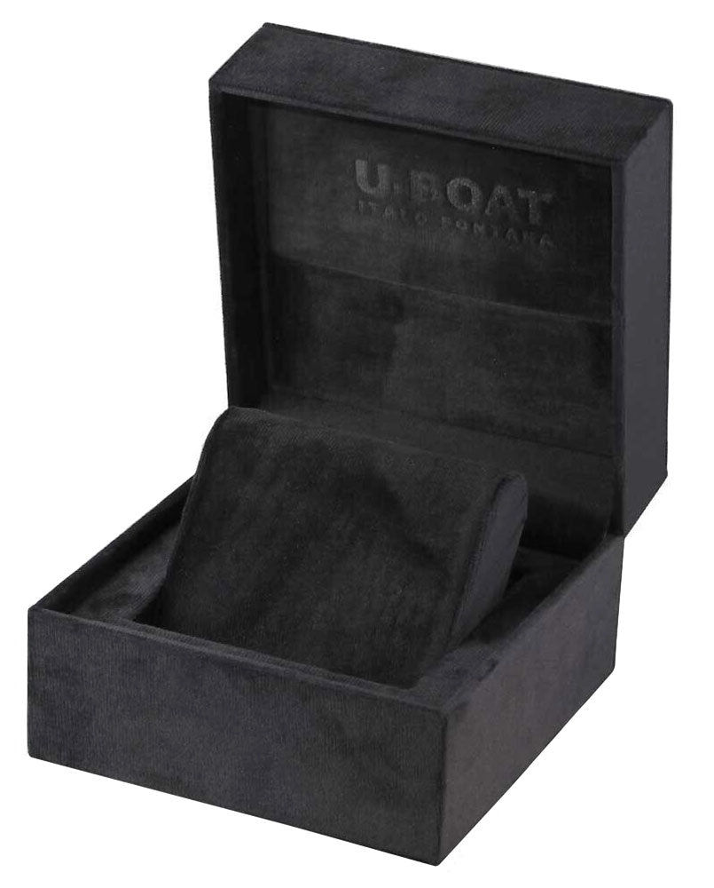 U-Boat Darkmoon Black PVD Black Dial Blue Silicon Strap Quartz Mens Watch 9526