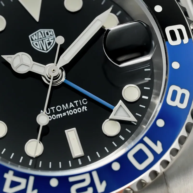 ★US Pre-Owned★Watchdives WD16760 NH34 Sub GMT Watch