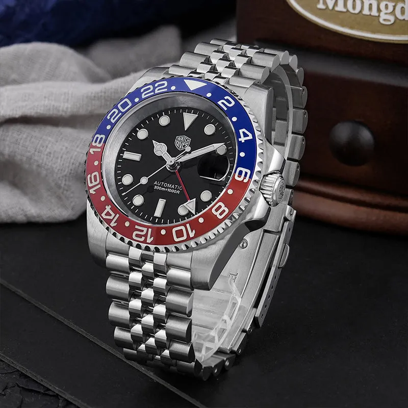 ★US Pre-Owned★Watchdives WD16760 NH34 Sub GMT Watch