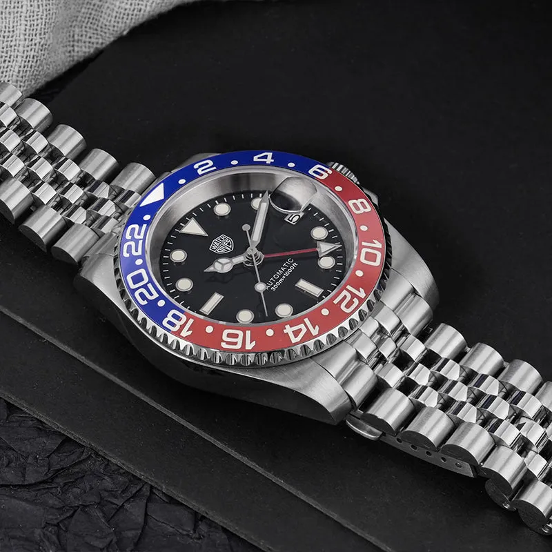 ★US Pre-Owned★Watchdives WD16760 NH34 Sub GMT Watch