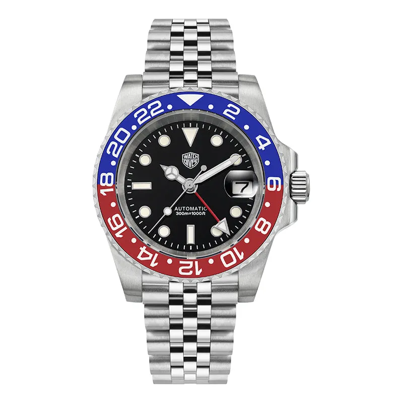 ★US Pre-Owned★Watchdives WD16760 NH34 Sub GMT Watch