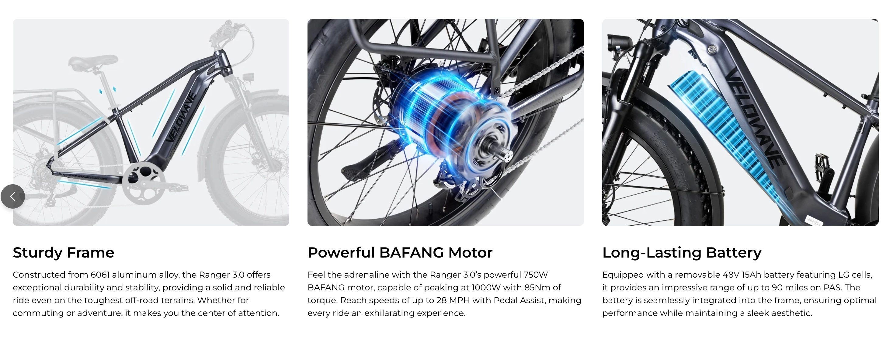 Velowave Ranger 3.0 Torque  Electric Fat Tire Bike