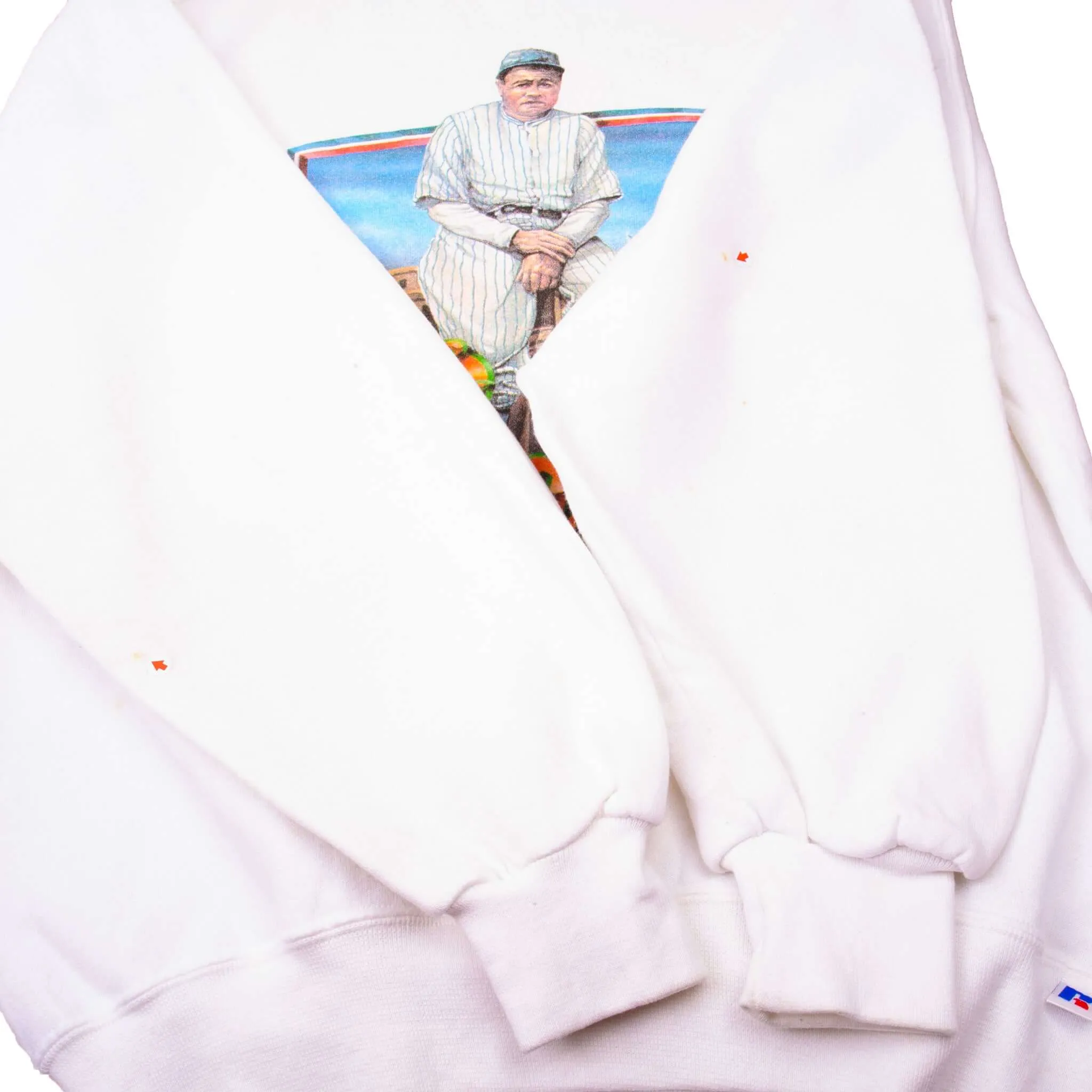 VINTAGE MLB BASEBALL RUTH BABE THE BABE SWEATSHIRT 1980s MEDIUM MADE USA